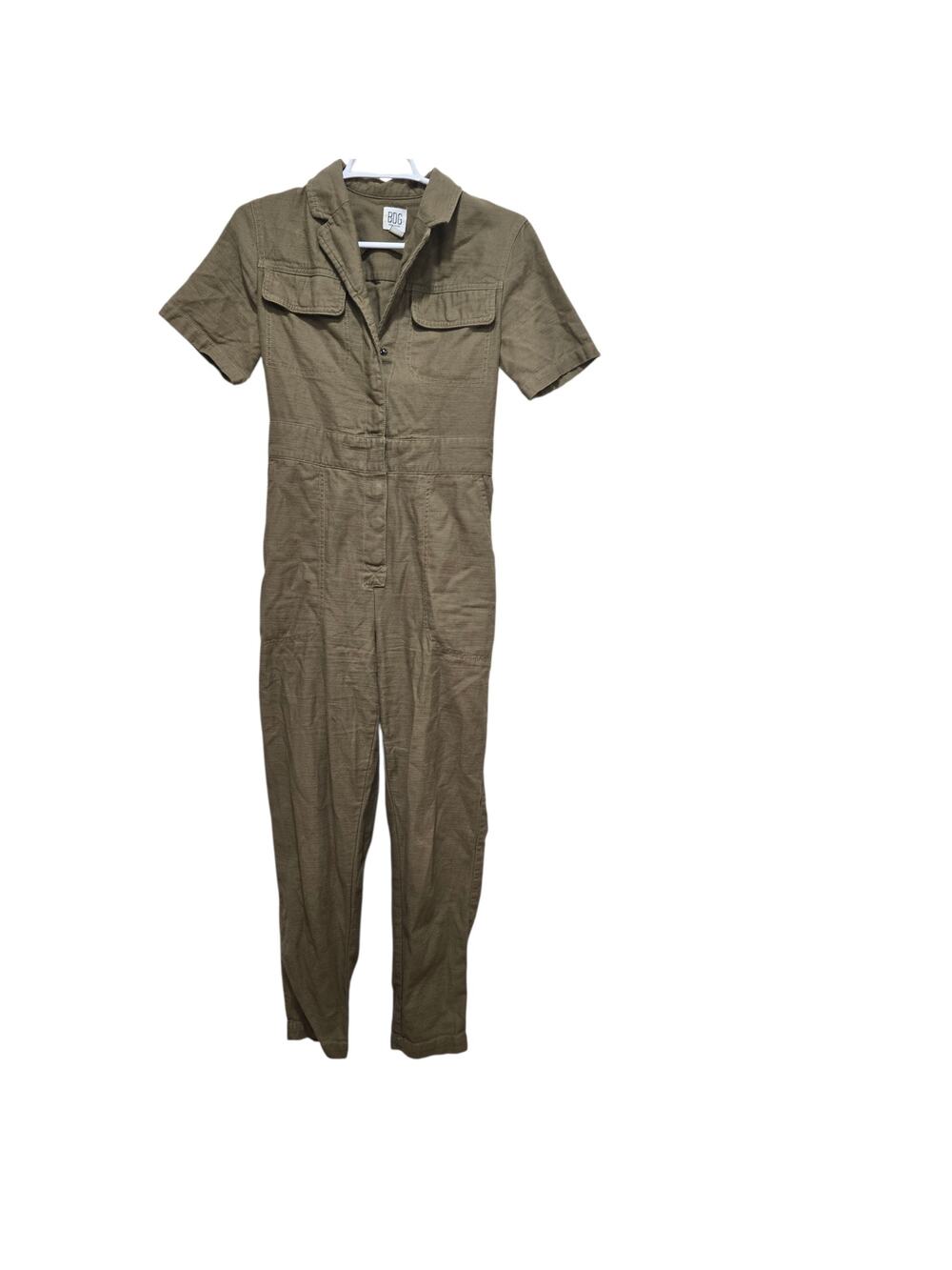BDG Urban Outfitters Olive Utility Jumpsuit Small Cargo Boiler Suit